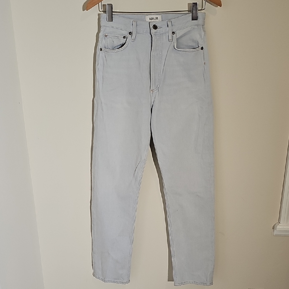 Agolde Light Wash Jeans.  Size 25. Mid Rise 13/15 Loose Fit. 90's Style A154-137